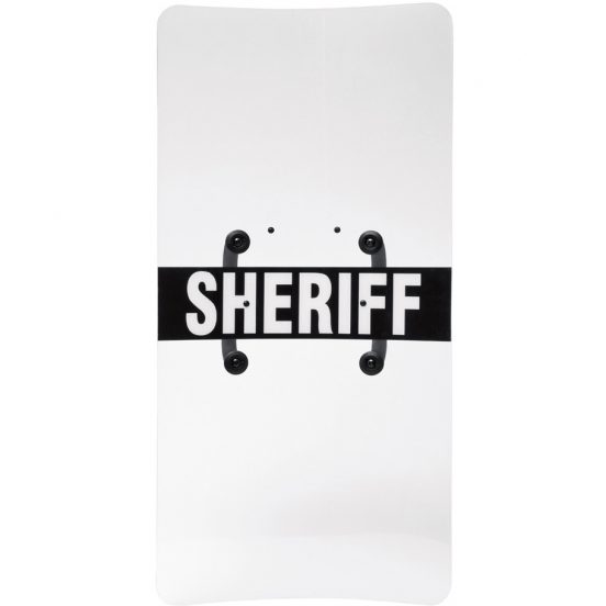 Peacekeeper Clear Riot Shield w/ Triangular Ambidextrous Handle, 24 x 48  - Defense Technology