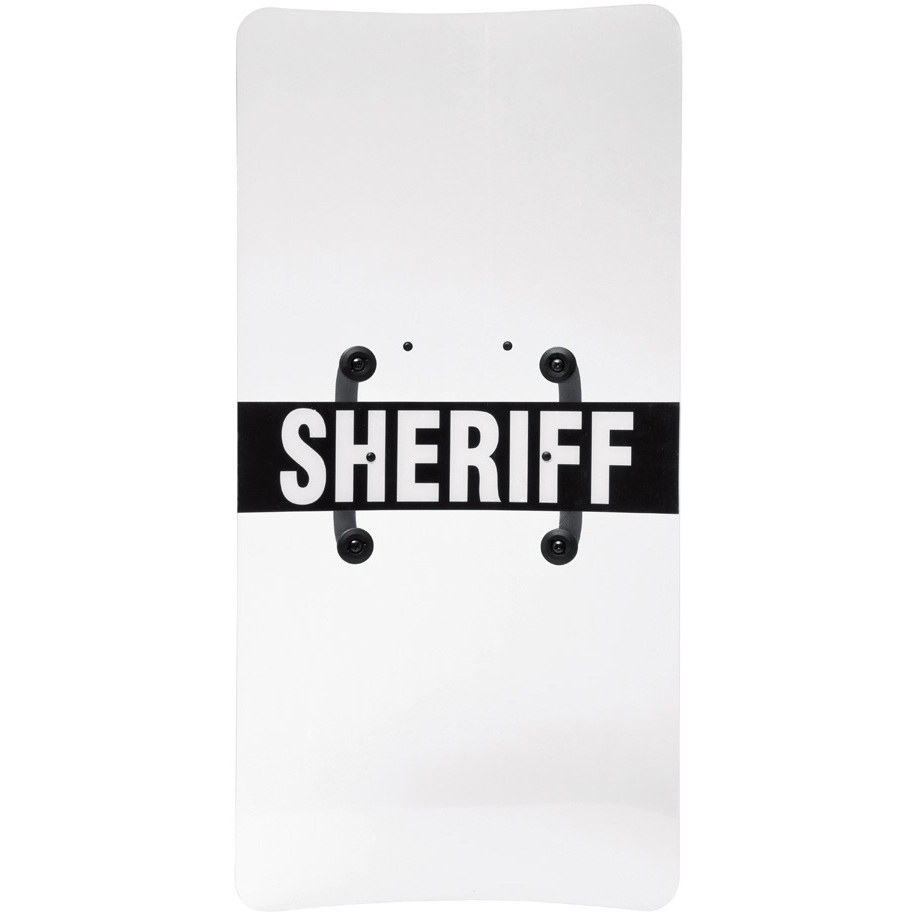 SECPRO Riot Shield: 48 in Ht, 24 in Wd, 12 lb Wt, Curved