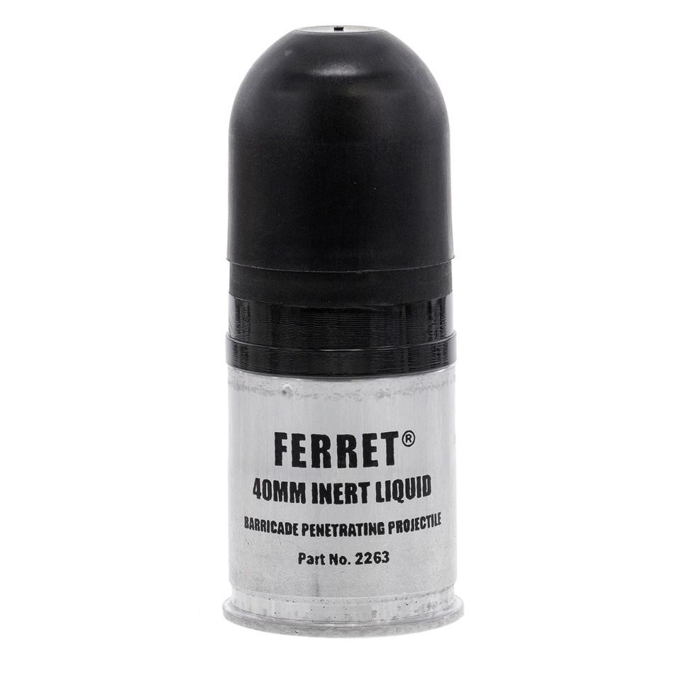 Ferret® 40 mm Liquid Barricade Round, Inert Defense Technology