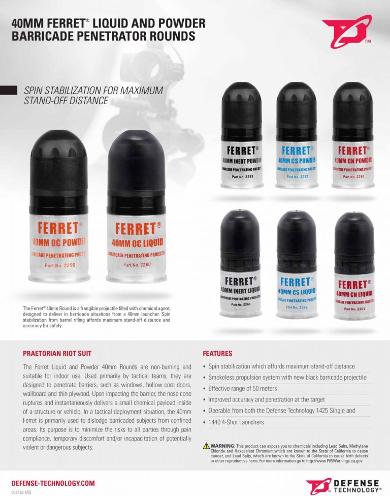 Defense Technology® Sell Sheets - Defense Technology