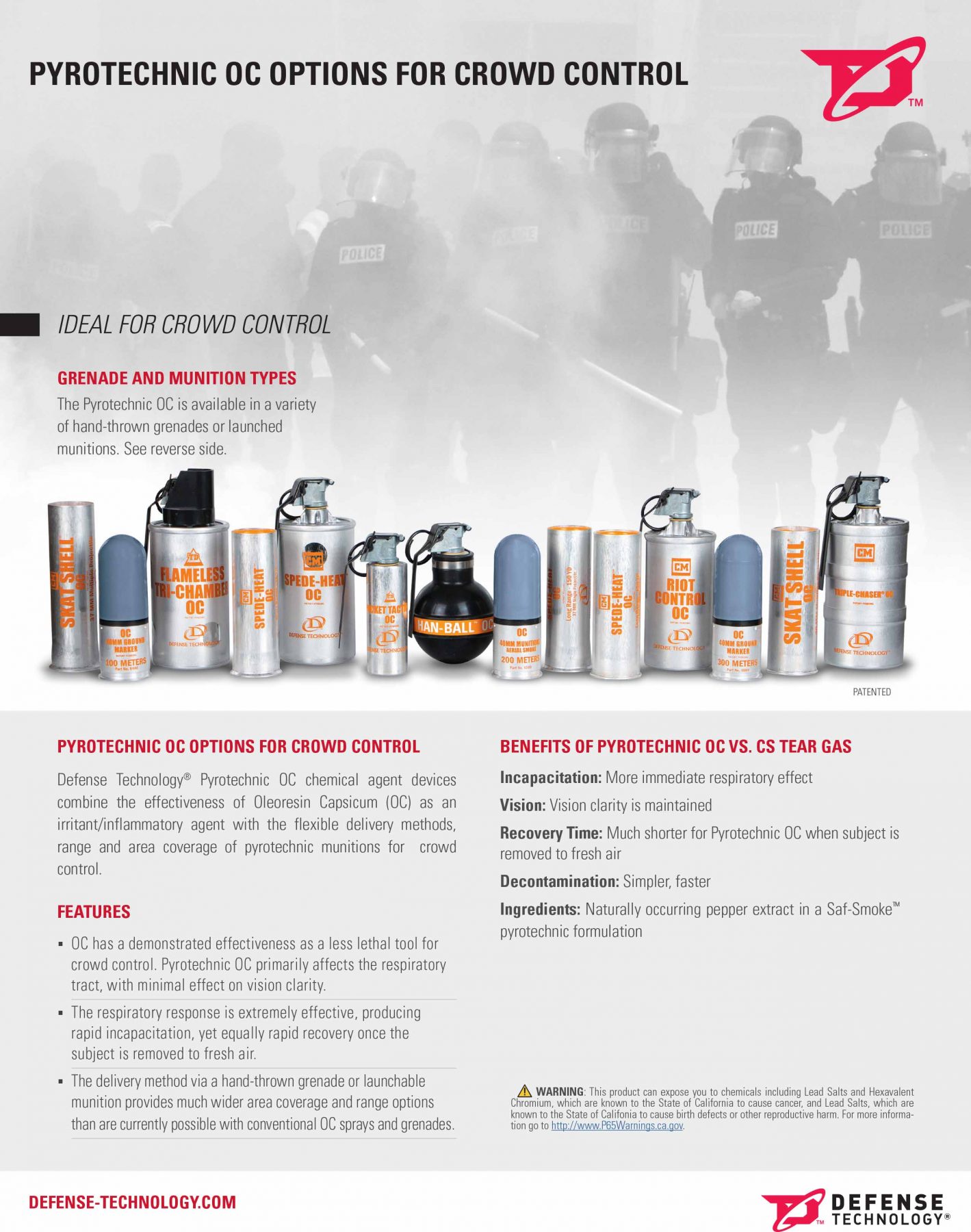Defense Technology® Sell Sheets - Defense Technology